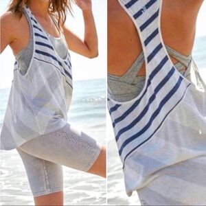 Free‎ People Keep Rolling Tank Printed- Ivory